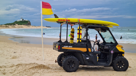 Surf Life Saving buggy on beach